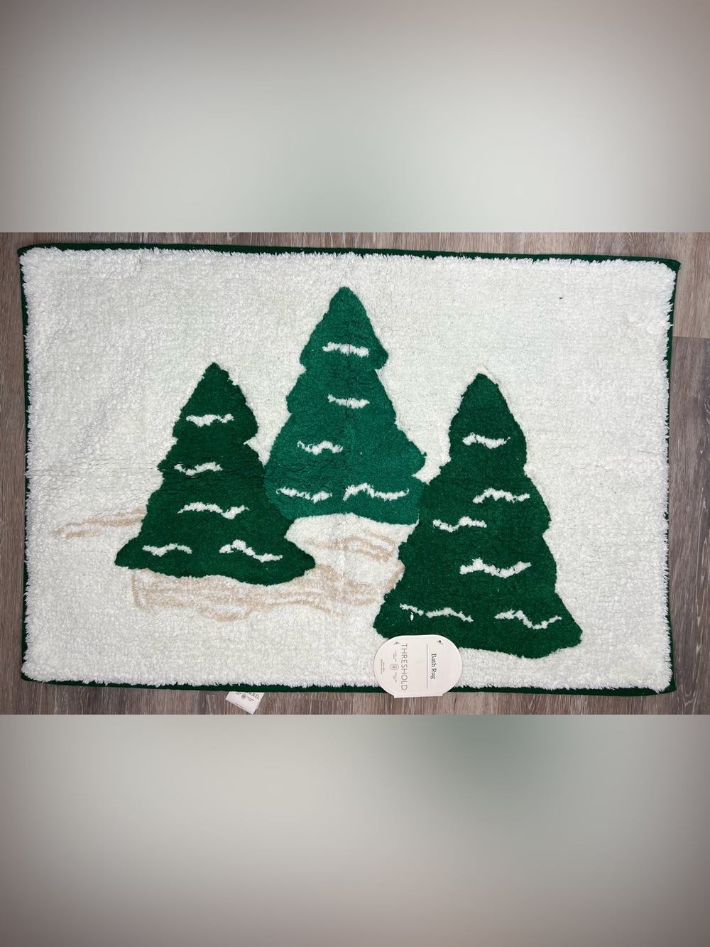 Brand New-Threshold Holiday Evergreen Tree Bath Rug